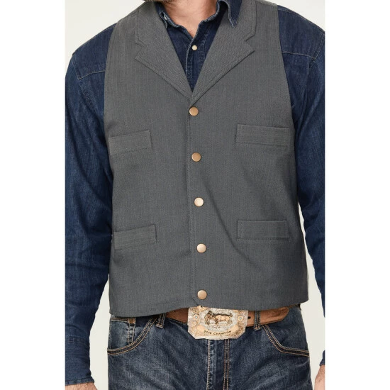 Cheapest โค๏ธ Scully Men's Ranchwear Vest Charcoal ๐ - Image 3