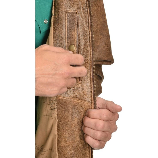 Wholesale ✔️ Scully Men's Vintage Bomber Jacket Brown ❤️ - Image 2