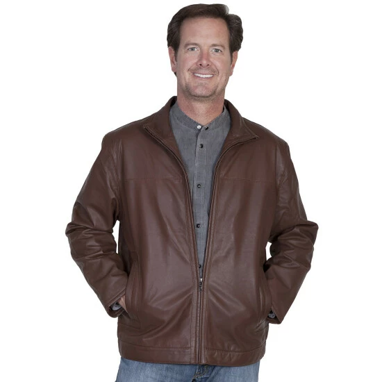 Discount ๐ฅฐ Scully Premium Lambskin Zip Front Jacket For Men Dark Brown โญ - Image 4