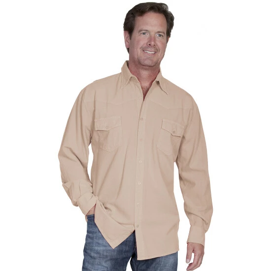 Budget ❤️ Scully Cantina Western Yoke 👚 Shirt For Men Cayenne 🌟 - Image 3