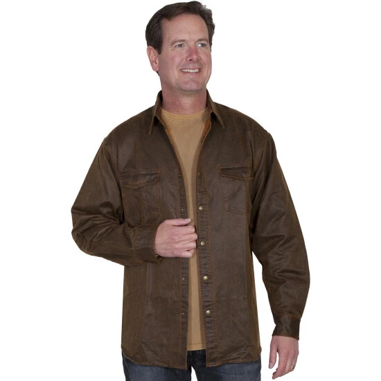 Outlet โ Scully Men's Moleskin Overshirt Brown ๐ - Image 2