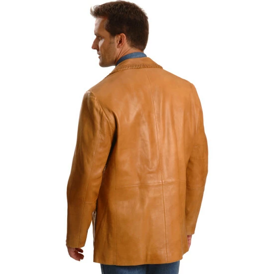Best Sale โญ Scully Whipstitch Lambskin Leather Blazer - Tall For Men Tan ๐คฉ - Image 2