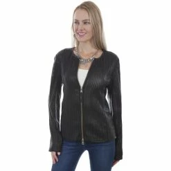 Best reviews of 🔔 Leatherwear By Scully 👩 Women's Zip-Front Leather Jacket Red 👍