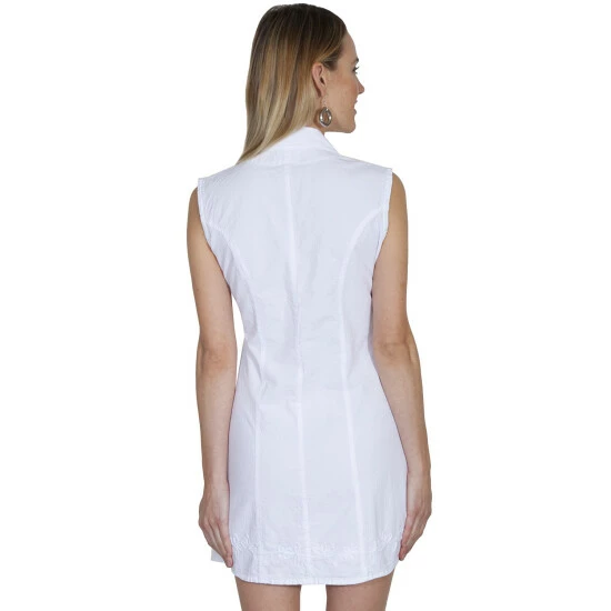 Outlet 👏 Cantina By Scully 👩 Women's White Button Down 👗 Dress 💯 - Image 2