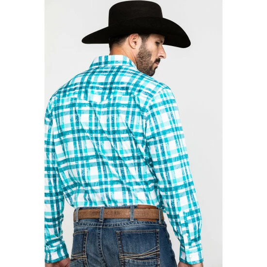 Top 10 ๐ Scully Signature Soft Series Men's Green Large Plaid Long Sleeve Western ๐ Shirt ๐ฏ - Image 2