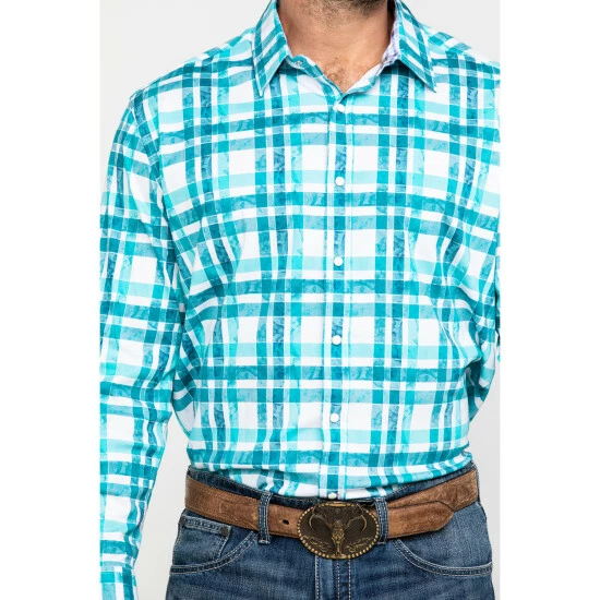 Top 10 ๐ Scully Signature Soft Series Men's Green Large Plaid Long Sleeve Western ๐ Shirt ๐ฏ - Image 4