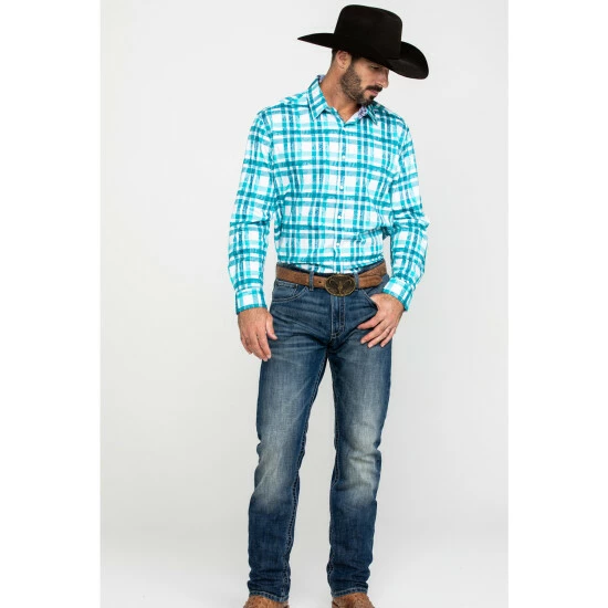 Top 10 ๐ Scully Signature Soft Series Men's Green Large Plaid Long Sleeve Western ๐ Shirt ๐ฏ - Image 6