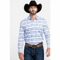 Buy 🎉 Scully Signature Soft Series Men's Multi Med Plaid Long Sleeve Western 👚 Shirt Red 🎉