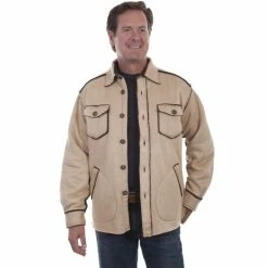 Wholesale 🛒 Scully Men's Faux Sherpa Lined Jacket Tan 🌟