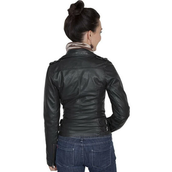 Coupon ๐งจ Scully Leatherwear Motorcycle Lamb Jacket For ๐ฉ Women Black ๐ - Image 2