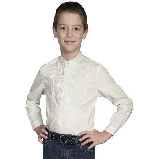 Best deal 🛒 Scully Boys' Tuxedo Front 👕 Shirt Ivory ⌛ - Image 3