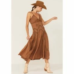 Best deal ✨ Scully Long Spaghetti Strap 👗 Dress For 👩 Women Copper 🔔