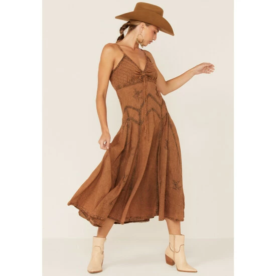 Best deal โจ Scully Long Spaghetti Strap ๐ Dress For ๐ฉ Women Copper ๐