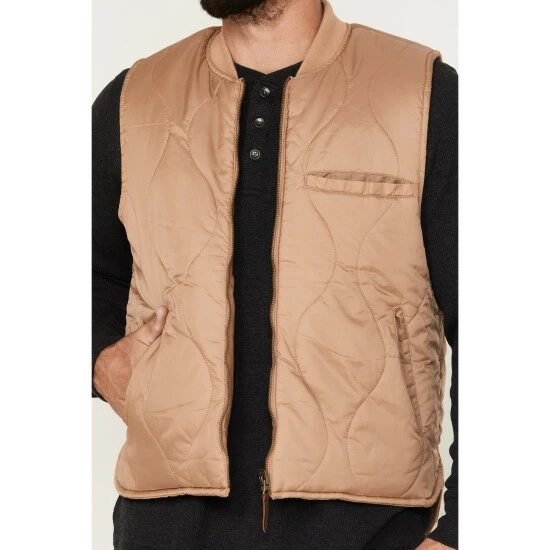 Coupon ๐ฅ Brixton Men's Abraham Reversible Vest Beige/khaki ๐ฏ - Image 3