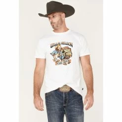 Best reviews of 👏 Brixton X Willie Nelson Men's Road Again Graphic T-Shirt White ⌛
