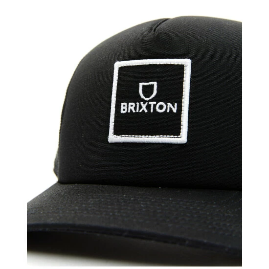 Deals ๐ Brixton Men's Black Alpha Block Logo Patch Crossover MP Mesh-Back Ball Cap ๐ - Image 2