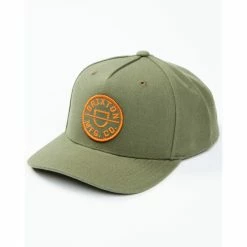 Buy ✨ Brixton Men's Crest Circle Logo Patch Ball Cap Olive 🔥