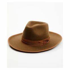 Discount 💯 Brixton Men's Reno Fedora Brown 🥰
