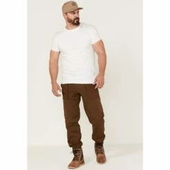 Budget 🥰 Brixton Men's Jupiter Service Crossover Pants Brown 🔔