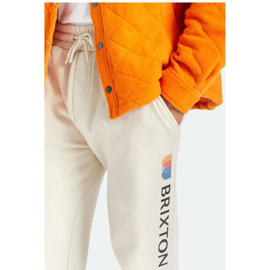 Outlet โค๏ธ Brixton Men's Alton Line Fleece Jogger Beige/khaki ๐ - Image 3