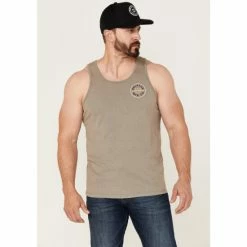 Hot Sale 🛒 Brixton Men's Circle Logo Graphic Crest Tank Grey 😍