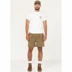 Cheapest 🎉 Brixton Men's Oath V Logo Graphic T-Shirt White 🛒