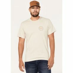 Outlet ⭐ Brixton Men's Crest II Logo T-Shirt Cream 🥰