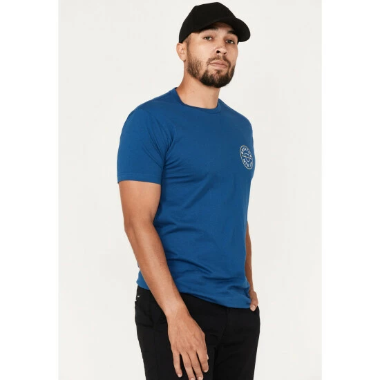 Top 10 ๐ Brixton Men's Crest II Logo Graphic T-Shirt Blue โ - Image 3