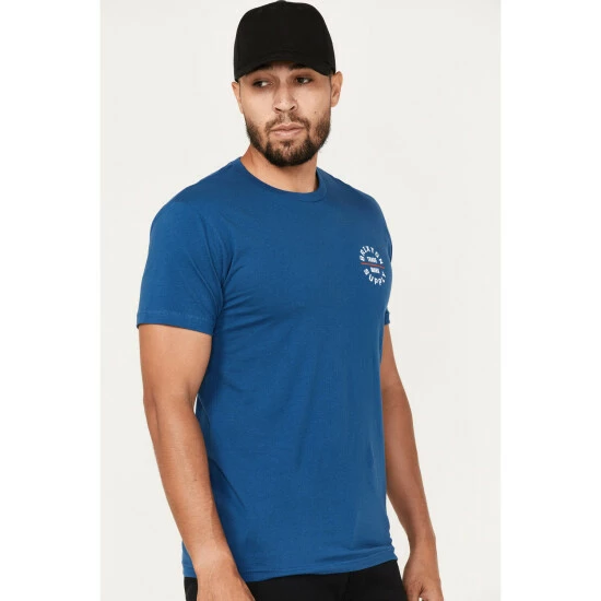 Best Pirce โค๏ธ Brixton Men's Oath V Logo Graphic T-Shirt Blue ๐ฏ - Image 3