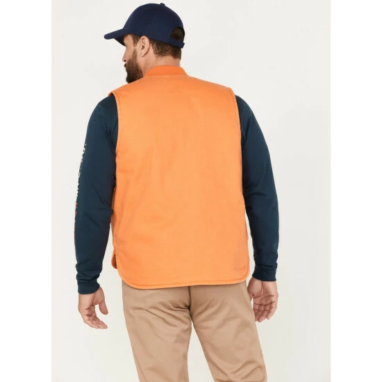 Flash Sale ๐ Brixton Men's Abraham Reversible Zip Vest Orange ๐งจ - Image 4