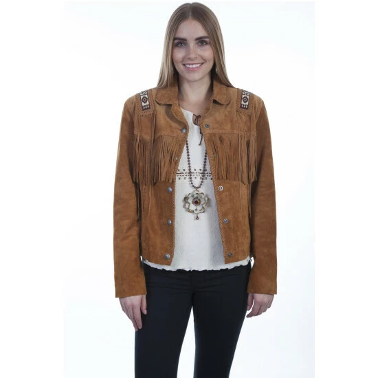 Best Sale ๐ Scully ๐ฉ Women's Boar Suede Beaded Fringe Jacket Brown ๐ - Image 7