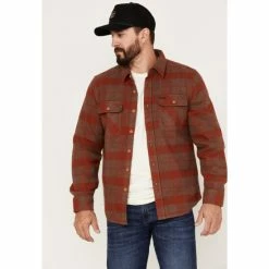 Best reviews of 😍 Brixton Men's Bowery Long Sleeve Button Down Flannel 👕 Shirt Rust Copper 😉