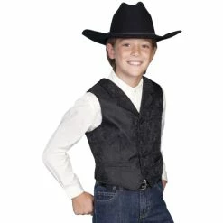 Deals 🤩 Scully Boys' Paisley Vest Burgundy 🧨