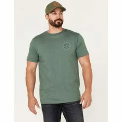 Budget ✔️ Brixton Men's Crest II Logo Graphic T-Shirt Green 🔥