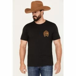 Top 10 ✔️ Brixton Men's Horseshoe Graphic Short Sleeve Tailored T-Shirt Black 🌟