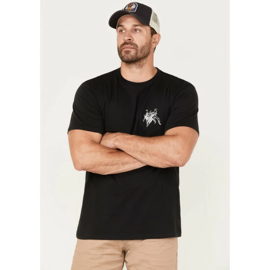 Brand new 😀 Brixton Men's West Graphic Short Sleeve Tailored T-Shirt Black 🎉