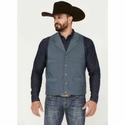 Outlet 🧨 Scully Men's Ranchwear Vest Blue 👏