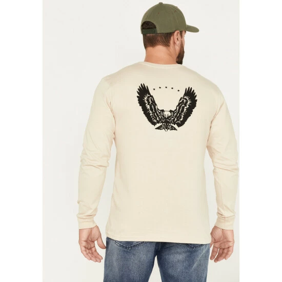 Best Pirce โจ Brixton Men's Talon Eagle Graphic Long Sleeve T-Shirt Cream ๐คฉ - Image 2
