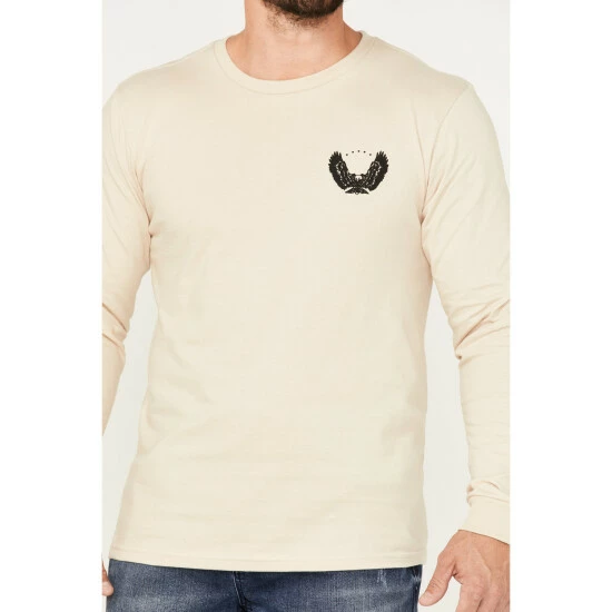 Best Pirce โจ Brixton Men's Talon Eagle Graphic Long Sleeve T-Shirt Cream ๐คฉ - Image 3