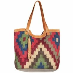 Wholesale 💯 Scully 👩 Women's Southwestern Wool Tote Bag Orange 🧨