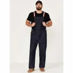 Deals 😍 Brixton X Willie Nelson Men's Denim Overalls Indigo ✨