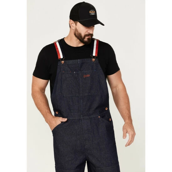 Deals ๐ Brixton X Willie Nelson Men's Denim Overalls Indigo โจ - Image 2