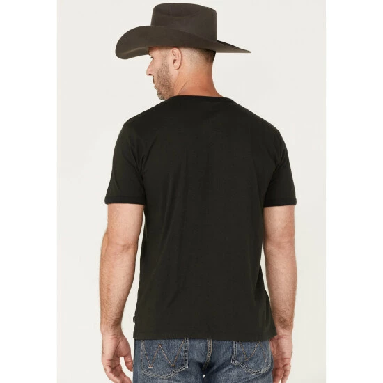 Best reviews of ๐คฉ Brixton X Willie Nelson Men's Roped Logo Graphic Ringer T-Shirt Black ๐ - Image 4