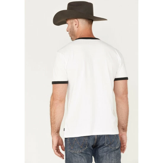 Brand new ๐ Brixton X Willie Nelson Men's Shotgun Graphic Ringer T-Shirt White ๐งจ - Image 4