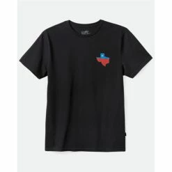 Hot Sale 🧨 Brixton X Willie Nelson Men's Hometown Graphic T-Shirt Black 🛒